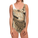 Labrador Retriever And Puppy Print One Piece Swimsuit