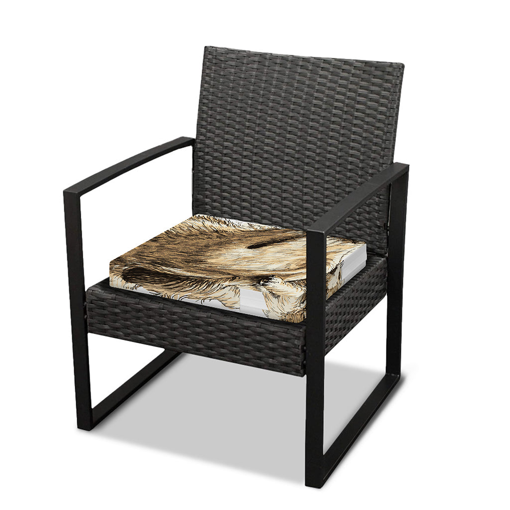 Labrador Retriever And Puppy Print Outdoor Seat Cushion Cover