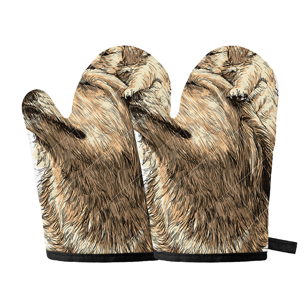 Labrador Retriever And Puppy Print Oven Mitts