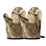 Labrador Retriever And Puppy Print Oven Mitts