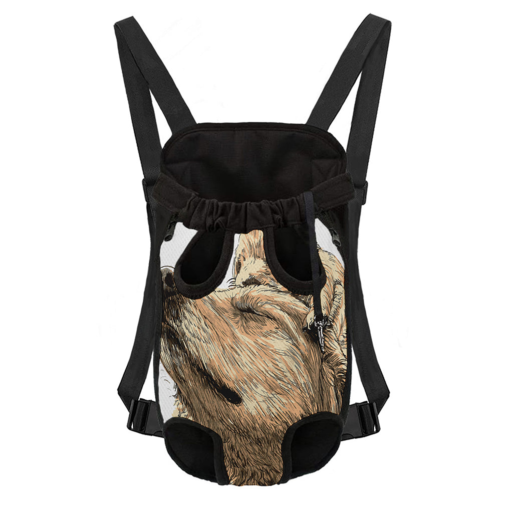 Labrador Retriever And Puppy Print Pet Carrier Backpack