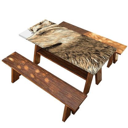 Labrador Retriever And Puppy Print Picnic Table Cover