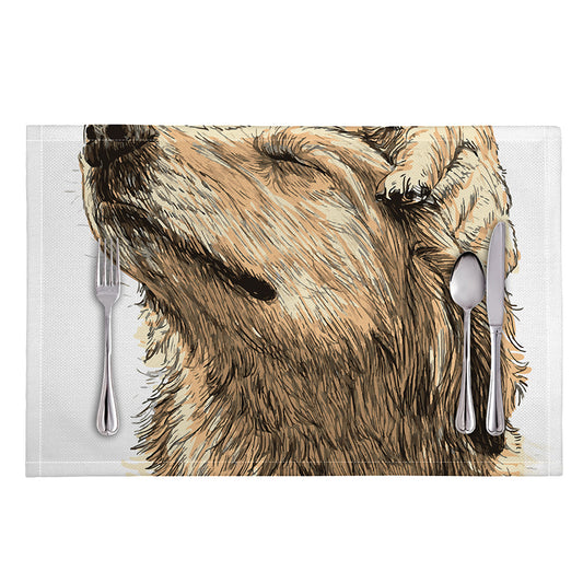 Labrador Retriever And Puppy Print Placemat