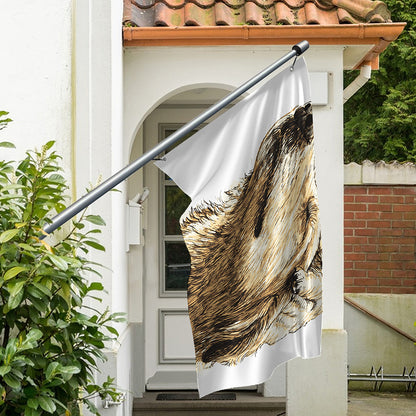 Labrador Retriever And Puppy Print Polyester Flag