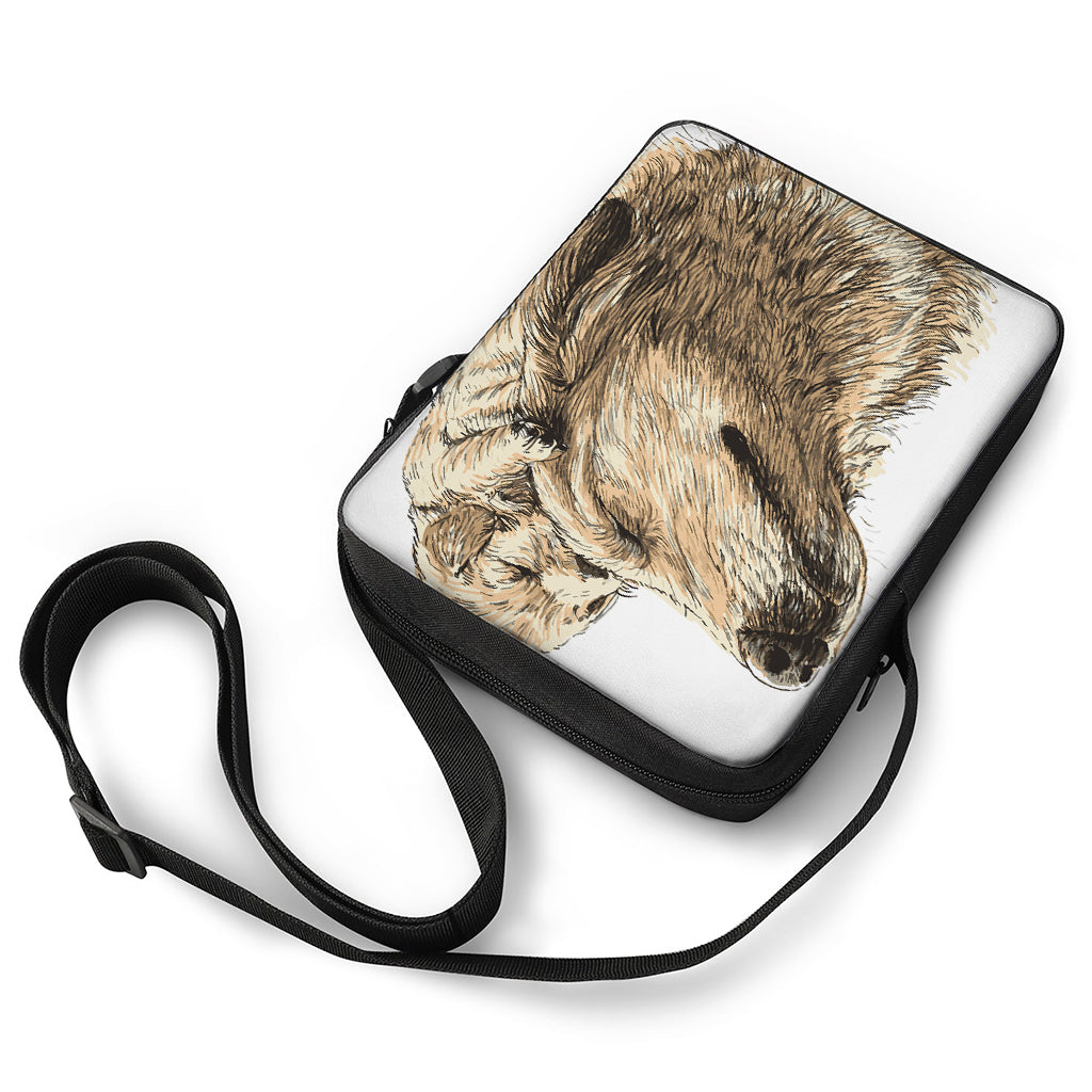 Labrador Retriever And Puppy Print Rectangular Crossbody Bag