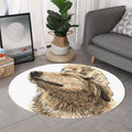 Labrador Retriever And Puppy Print Round Rug