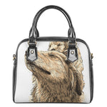 Labrador Retriever And Puppy Print Shoulder Handbag