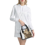 Labrador Retriever And Puppy Print Shoulder Handbag