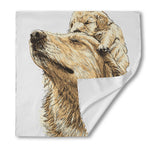 Labrador Retriever And Puppy Print Silk Bandana