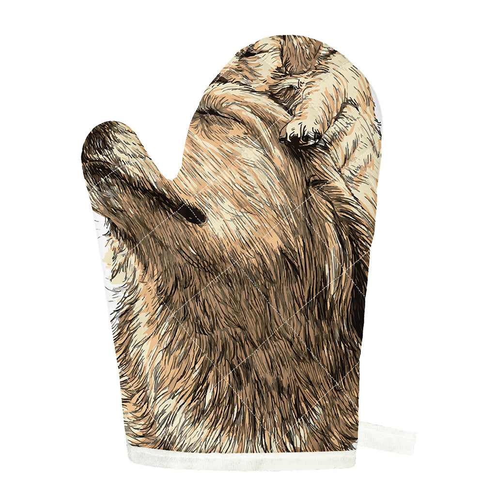 Labrador Retriever And Puppy Print Single Oven Mitt