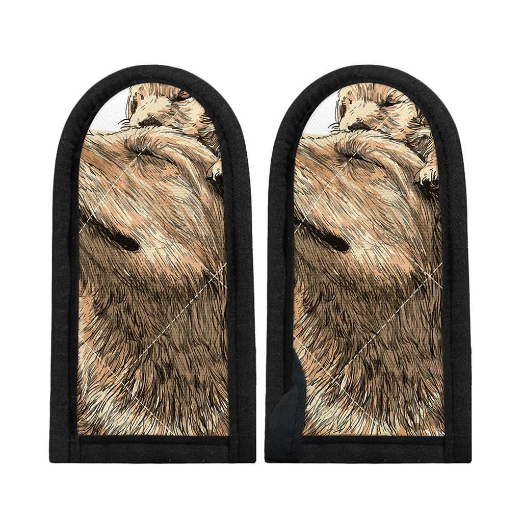 Labrador Retriever And Puppy Print Skillet Handle Cover