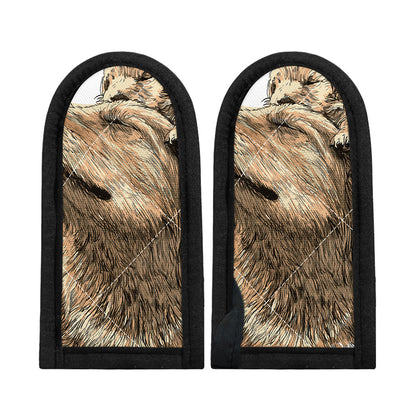 Labrador Retriever And Puppy Print Skillet Handle Cover