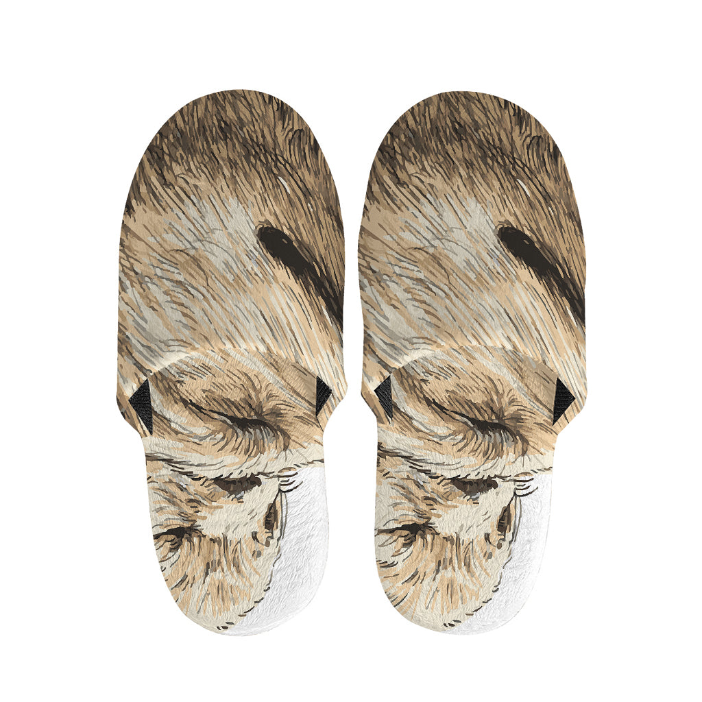Labrador Retriever And Puppy Print Slippers