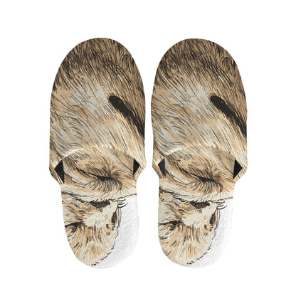Labrador Retriever And Puppy Print Slippers