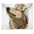 Labrador Retriever And Puppy Print Tapestry