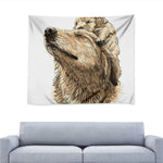 Labrador Retriever And Puppy Print Tapestry