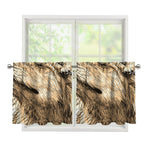 Labrador Retriever And Puppy Print Tier Curtains