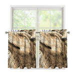 Labrador Retriever And Puppy Print Tier Curtains