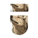 Labrador Retriever And Puppy Print Toilet Lid And Tank Cover Set