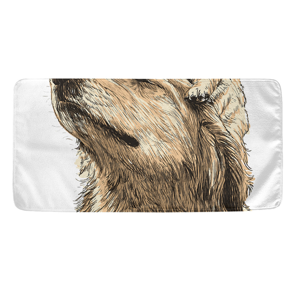 Labrador Retriever And Puppy Print Towel