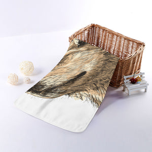 Labrador Retriever And Puppy Print Towel