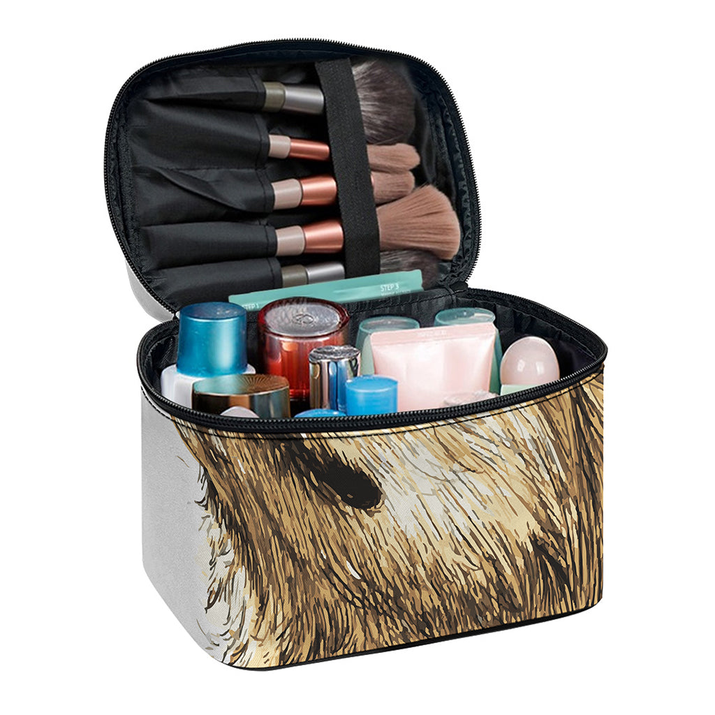 Labrador Retriever And Puppy Print Travel Makeup Bag