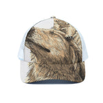 Labrador Retriever And Puppy Print White Mesh Trucker Cap