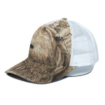 Labrador Retriever And Puppy Print White Mesh Trucker Cap