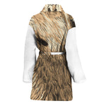 Labrador Retriever And Puppy Print Women's Bathrobe