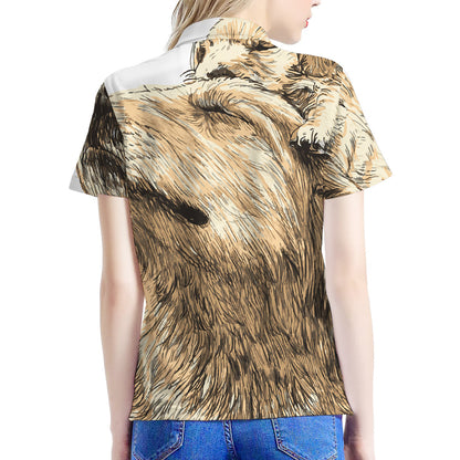 Labrador Retriever And Puppy Print Women's Polo Shirt
