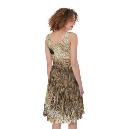Labrador Retriever And Puppy Print Women's Sleeveless Dress