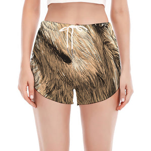 Labrador Retriever And Puppy Print Women's Split Running Shorts