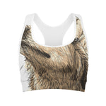 Labrador Retriever And Puppy Print Women's Sports Bra