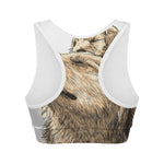 Labrador Retriever And Puppy Print Women's Sports Bra