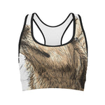 Labrador Retriever And Puppy Print Women's Sports Bra