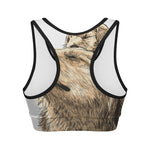 Labrador Retriever And Puppy Print Women's Sports Bra