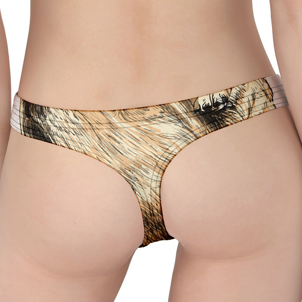 Labrador Retriever And Puppy Print Women's Thong