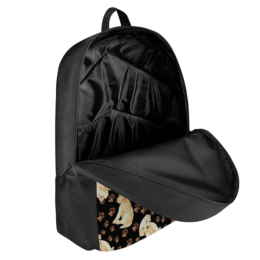 Labrador Retriever Puppy Pattern Print 17 Inch Backpack