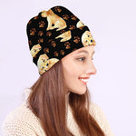 Labrador Retriever Puppy Pattern Print Beanie
