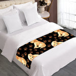 Labrador Retriever Puppy Pattern Print Bed Runner