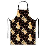 Labrador Retriever Puppy Pattern Print Bib Apron With Pocket
