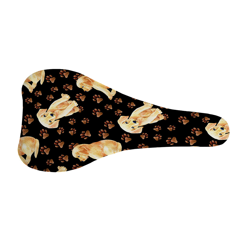 Labrador Retriever Puppy Pattern Print Bicycle Seat Cover