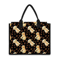 Labrador Retriever Puppy Pattern Print Canvas Tote Bag