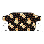 Labrador Retriever Puppy Pattern Print Car Windshield Snow Cover