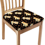 Labrador Retriever Puppy Pattern Print Chair Cushion Cover