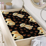 Labrador Retriever Puppy Pattern Print Changing Pad Cover