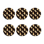 Labrador Retriever Puppy Pattern Print Coaster Set