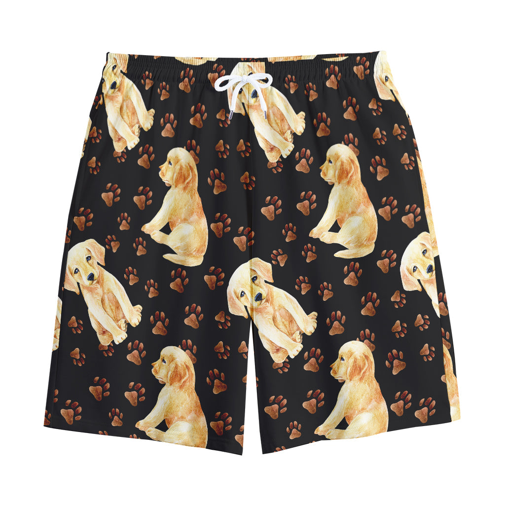 Labrador Retriever Puppy Pattern Print Cotton Shorts