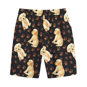 Labrador Retriever Puppy Pattern Print Cotton Shorts