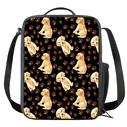 Labrador Retriever Puppy Pattern Print Crossbody Lunch Bag